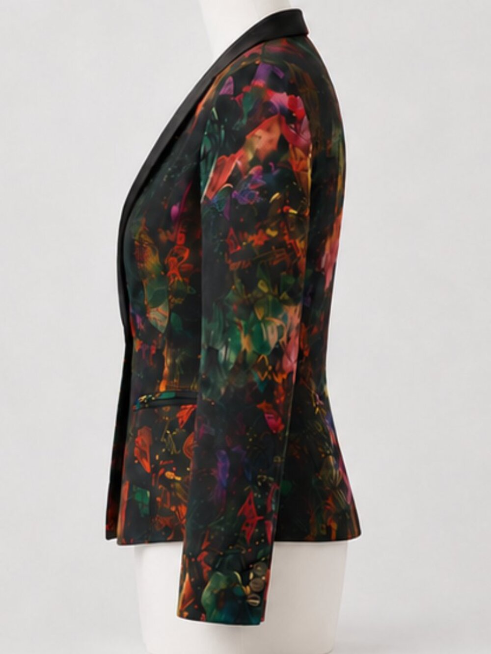 Ted Baker London "Reene" Bejewelled Wing Floral Satin Blazer Jacket- Sz 0 (US 2) - Picture 2 of 8